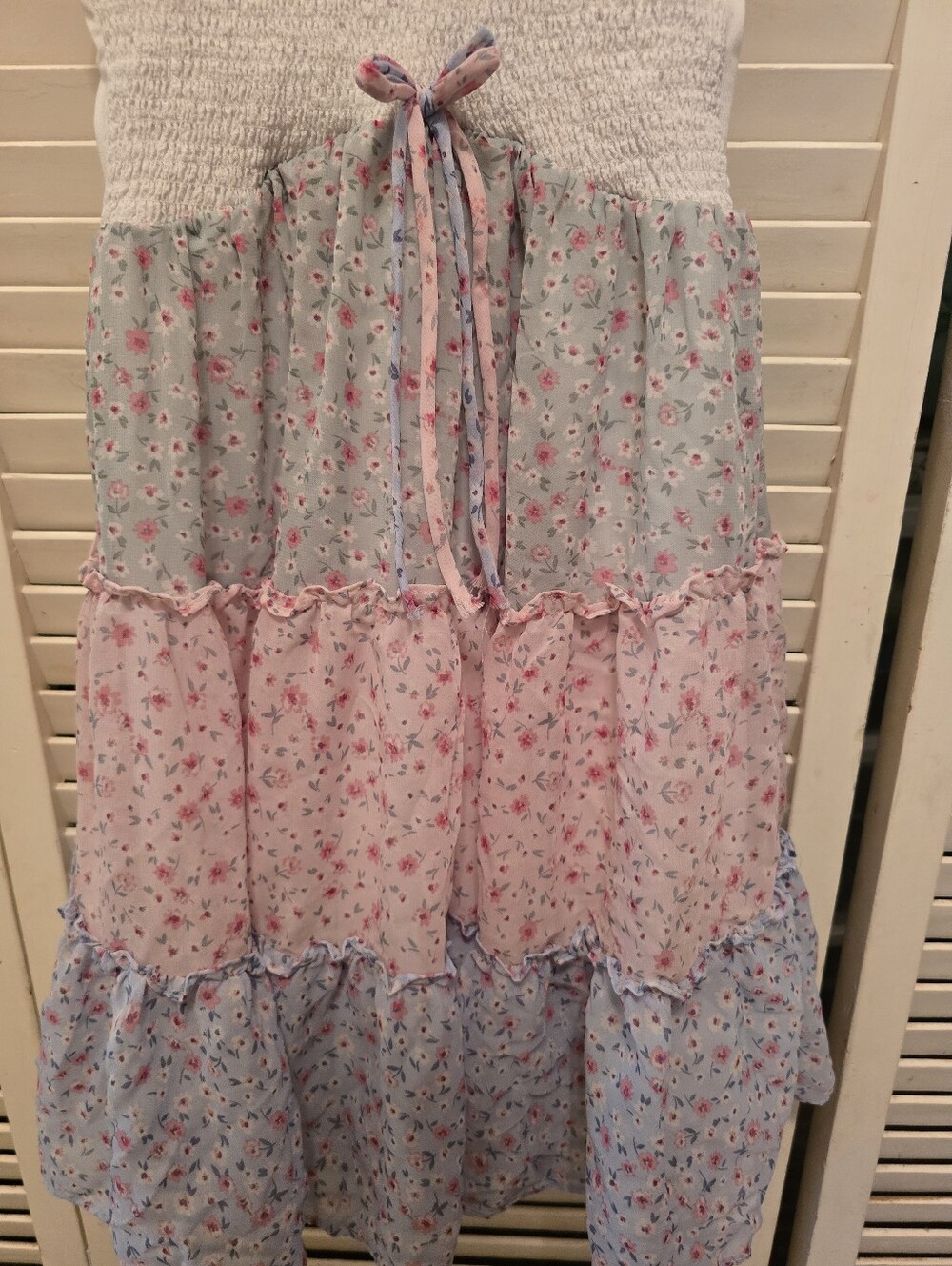 Girls Frilly Layered Dress - Picture 2 of 5